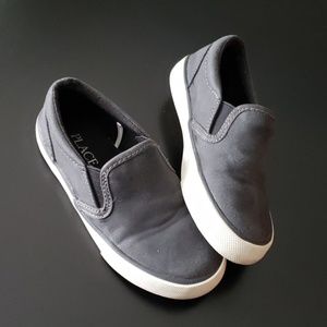 Slip on boys charcoal shoes